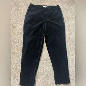 Black velvet pants